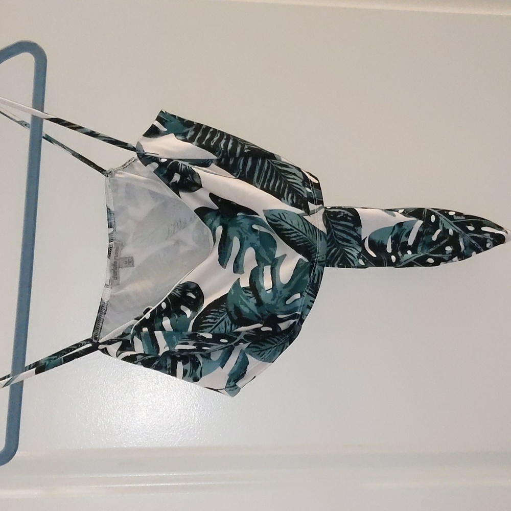 White Tropical Crop Top